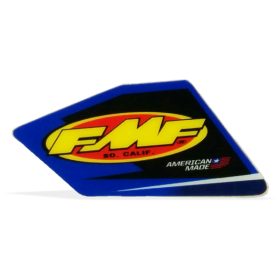 Sticker FMF bleu pour embout de pot.
