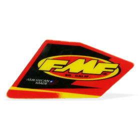 Sticker FMF rouge pour embout de pot.