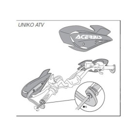 Kit de montage optionnel Uniko ATV pour guidons entre 13.6mm et 15mm