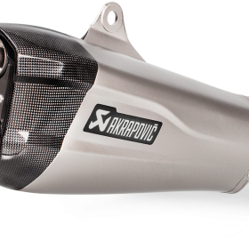 Autocollant Sticker Akrapovic 150mmx43mm résistant à la chaleur - noir et aluminium - P-HST18ALXM4