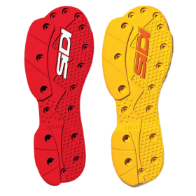 Paire de semelles pour bottes Sidi SMS Supermotard Jaune ou Rouge