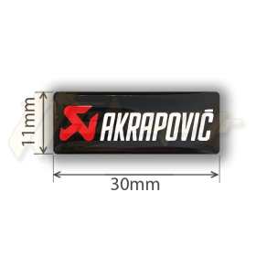 Autocollant Sticker Akrapovic 30mm x 11mm  en gel  P-CST3POFILL