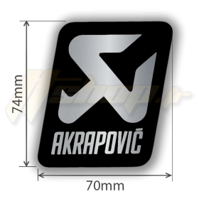 Autocollant Sticker Akrapovic résistant à la chaleur 70mm x 74mm - P-VST17AL