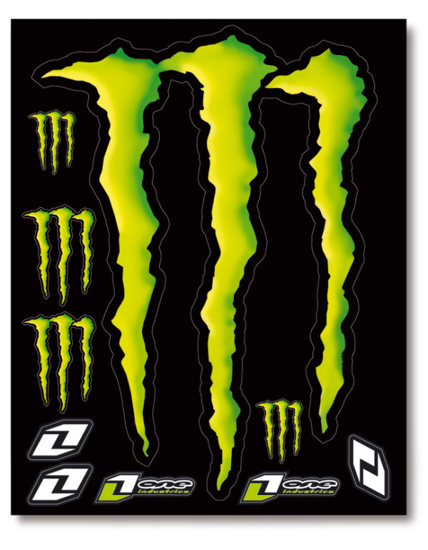 Planche de stickers Monster Energy