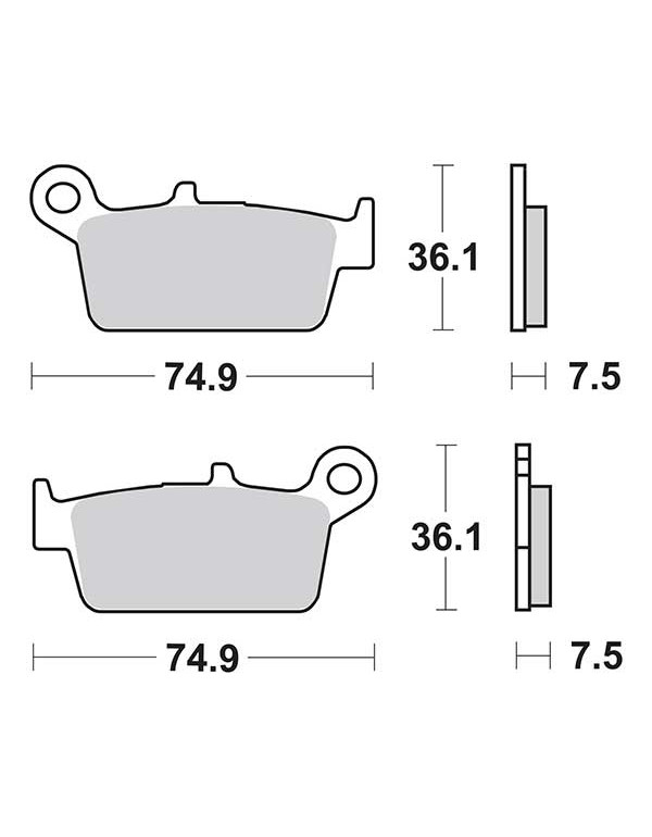 Plaquettes de frein SBS 116HF