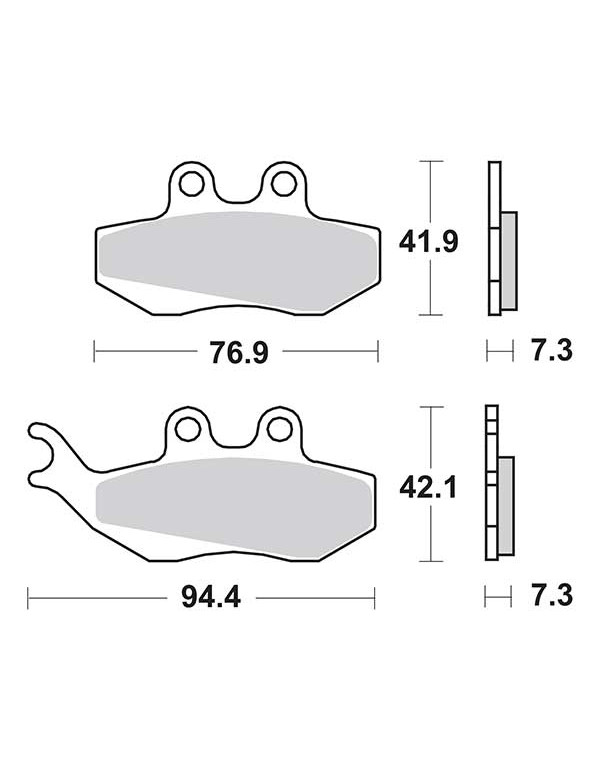Plaquettes de frein SBS 120CT