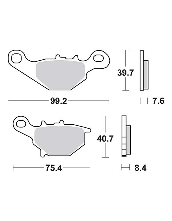 Plaquettes de frein SBS 122HF