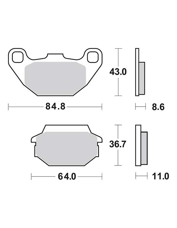 Plaquettes de frein SBS 154CT