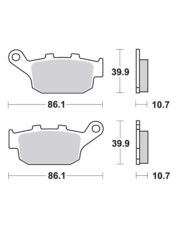 Plaquettes de frein SBS 161MS