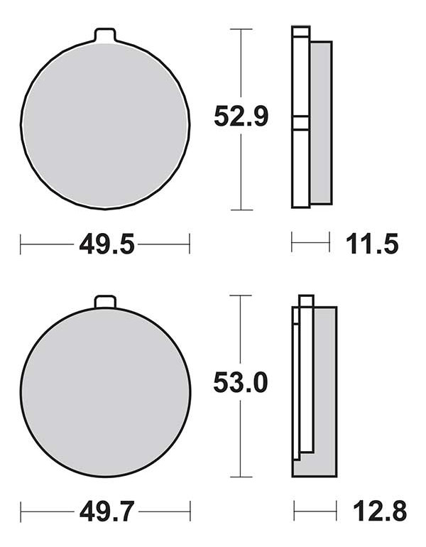 Plaquettes de frein SBS 515HF