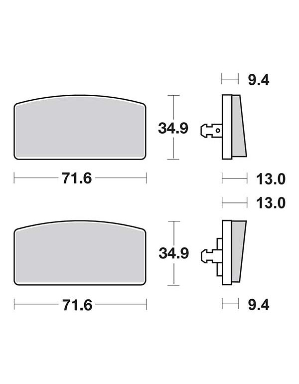 Plaquettes de frein SBS 520HF