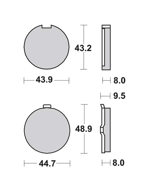 Plaquettes de frein SBS 524HF