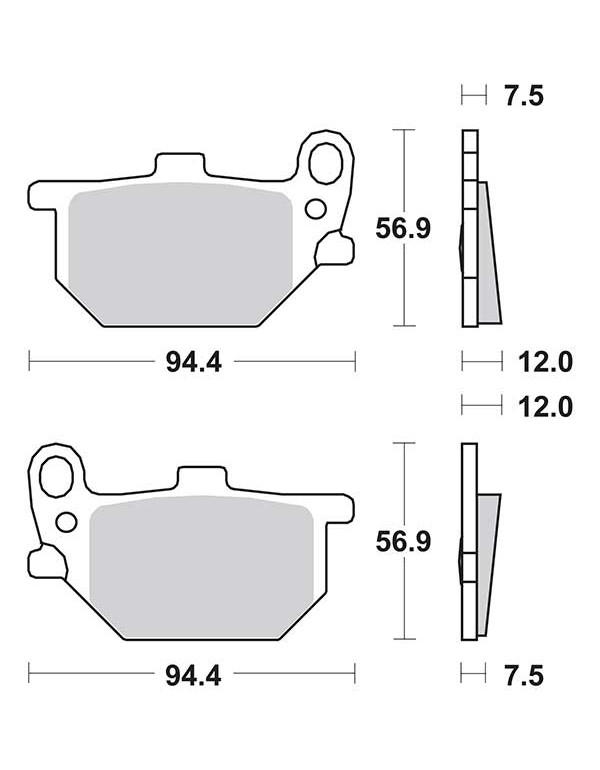 Plaquettes de frein SBS 545/528HF