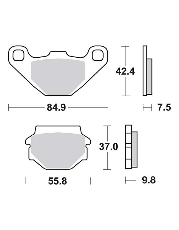 Plaquettes de frein SBS 546HF