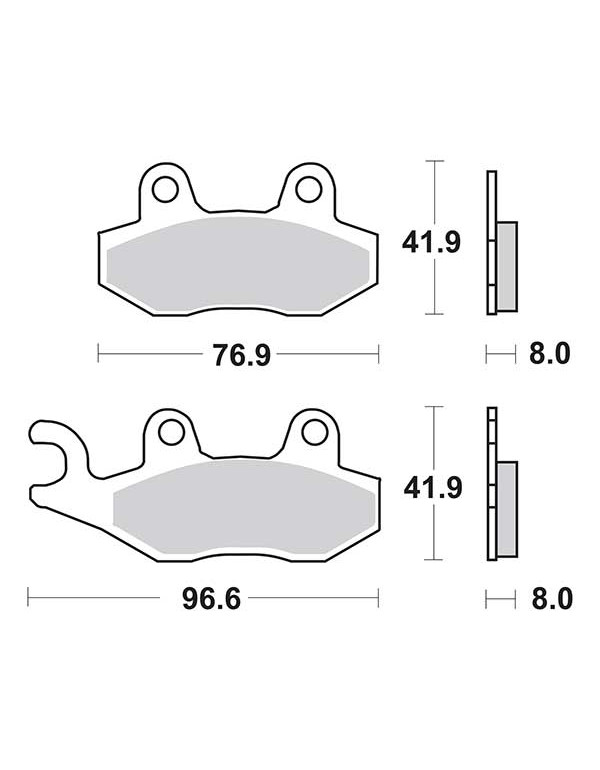 Plaquettes de frein SBS 611/638SI