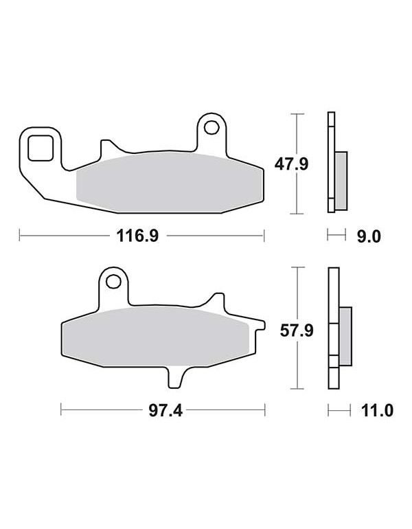 Plaquettes de frein SBS 626HS