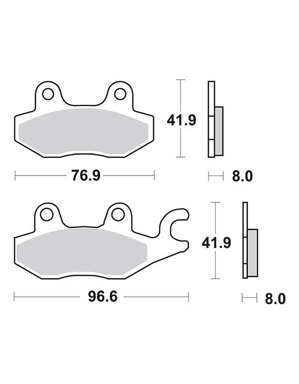 Plaquettes de frein SBS 638LS
