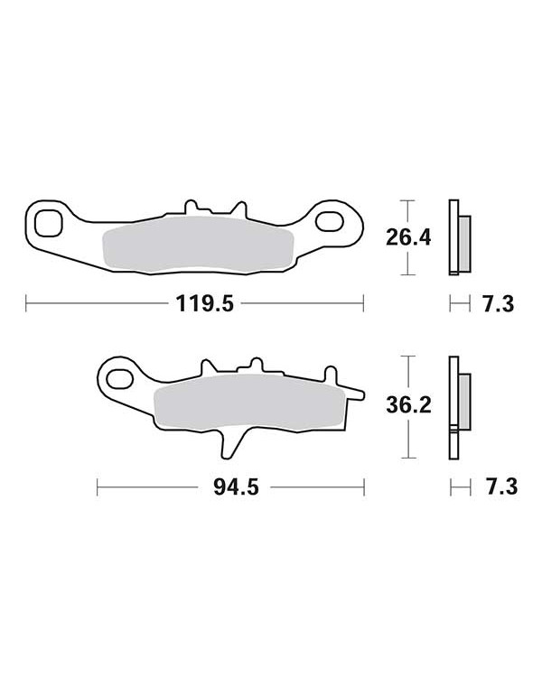 Plaquettes de frein SBS 726RSI