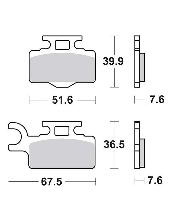 Plaquettes de frein SBS 752SI