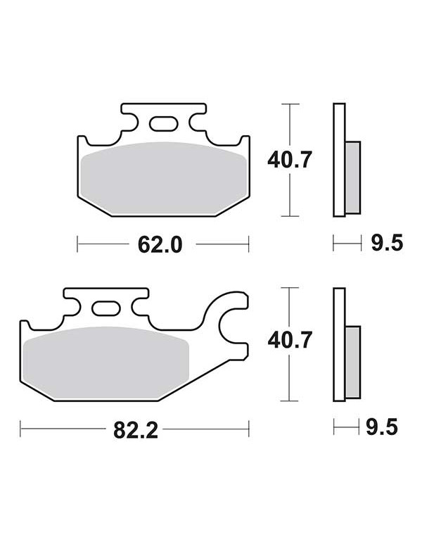 Plaquettes de frein SBS 754/767SI