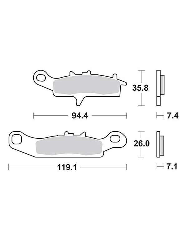 Plaquettes de frein SBS 798/801SI