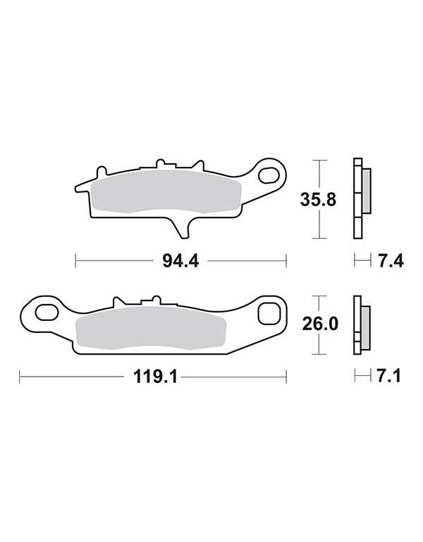Plaquettes de frein SBS 801/798SI