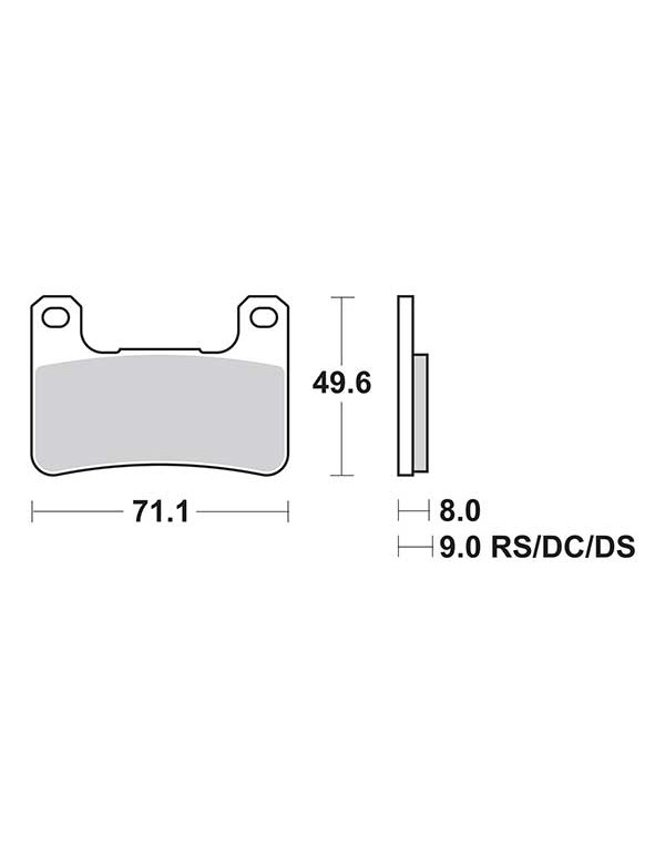 Plaquettes de frein SBS 806HS