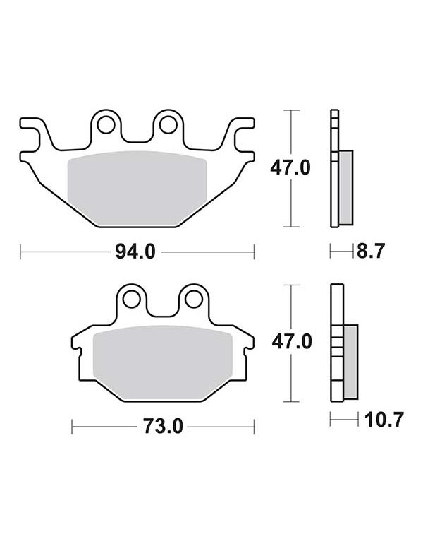 Plaquettes de frein SBS 810HF
