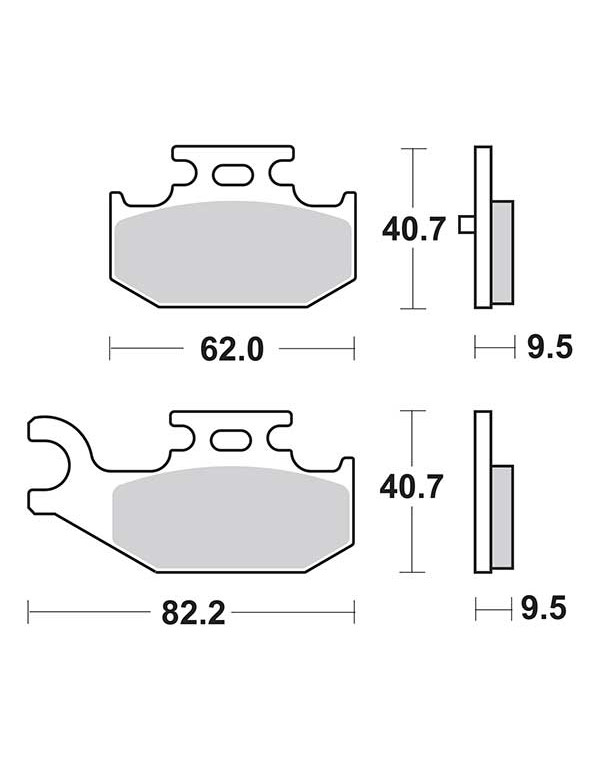 Plaquettes de frein SBS 816SI