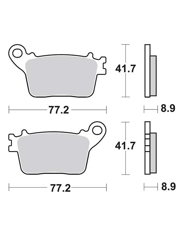 Plaquettes de frein SBS 834LS