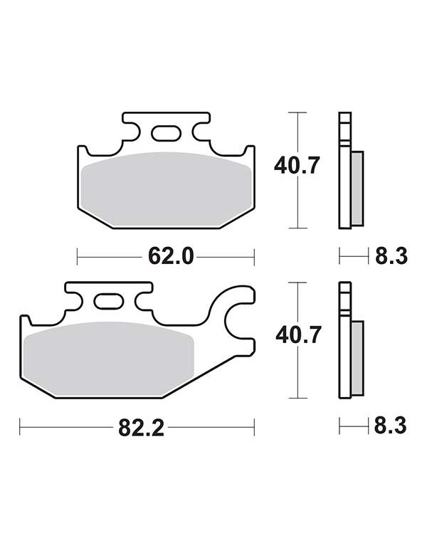 Plaquettes de frein SBS 835/836SI