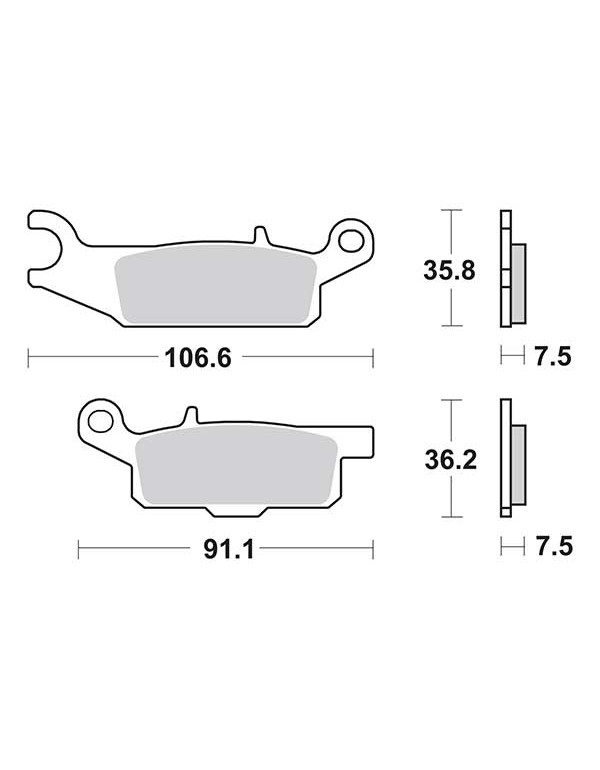 Plaquettes de frein SBS 849/850SI