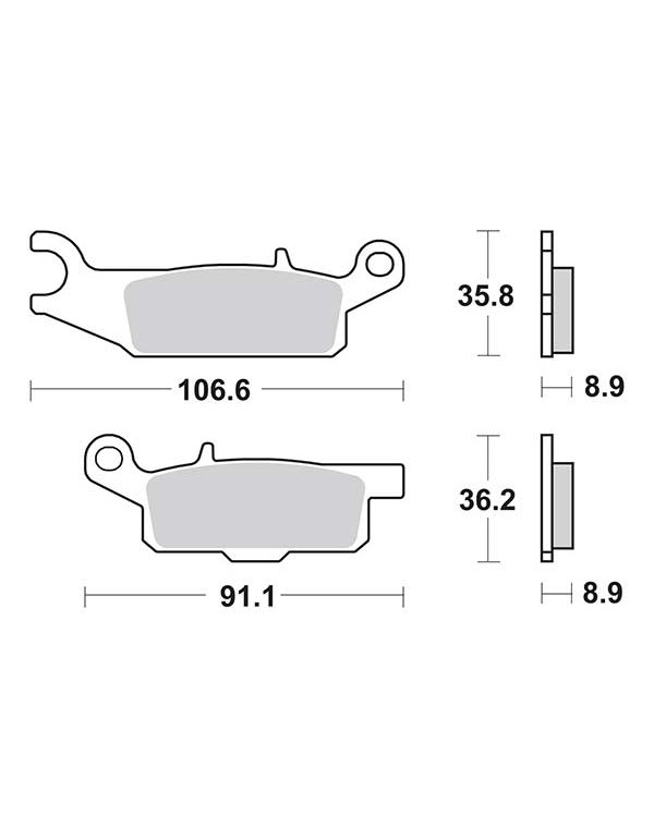 Plaquettes de frein SBS 851/852SI