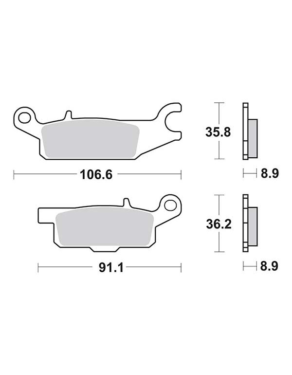 Plaquettes de frein SBS 852/851SI
