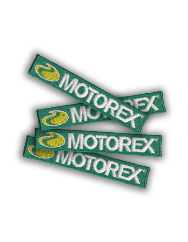 Badge Motorex à coudre 9cm x 1.5cm