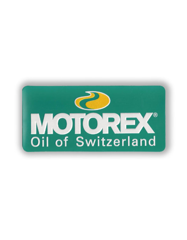 Badge Motorex en plastique souple