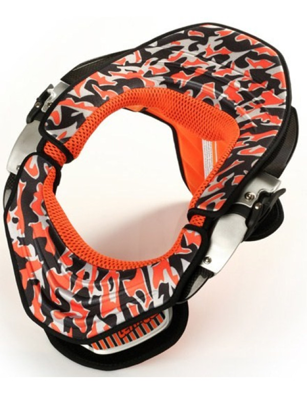 Kit déco Orange Camo avec mousses pour leatt brace 1ère génération