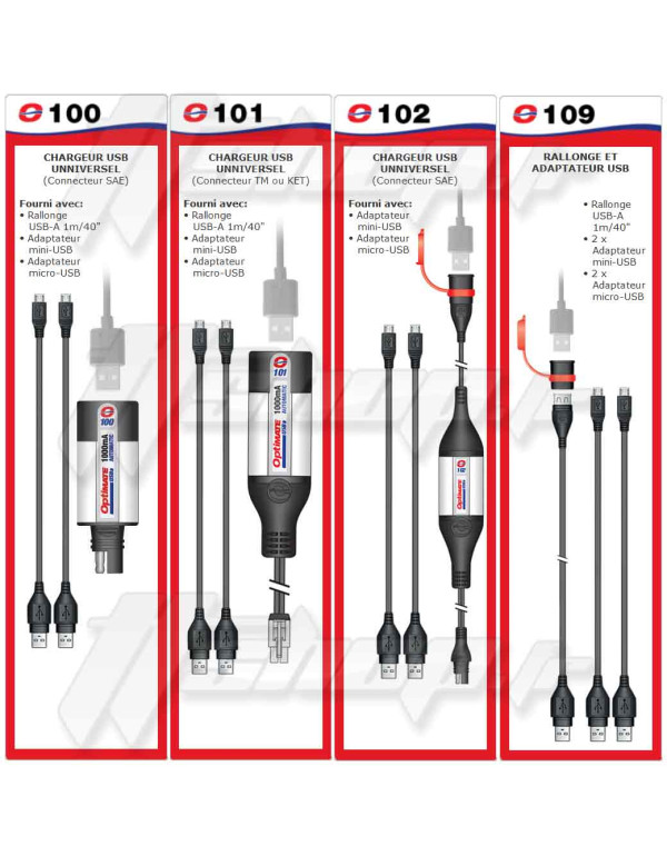 Alimentation USB moto Optimate