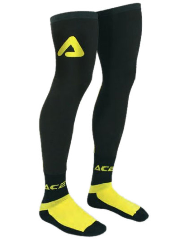 Chaussettes longues renforcées ACERBIS X-LEG jaune et noir