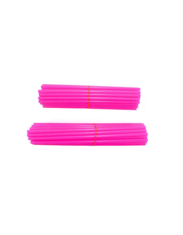 Couvre-rayons de moto rose fluorescent