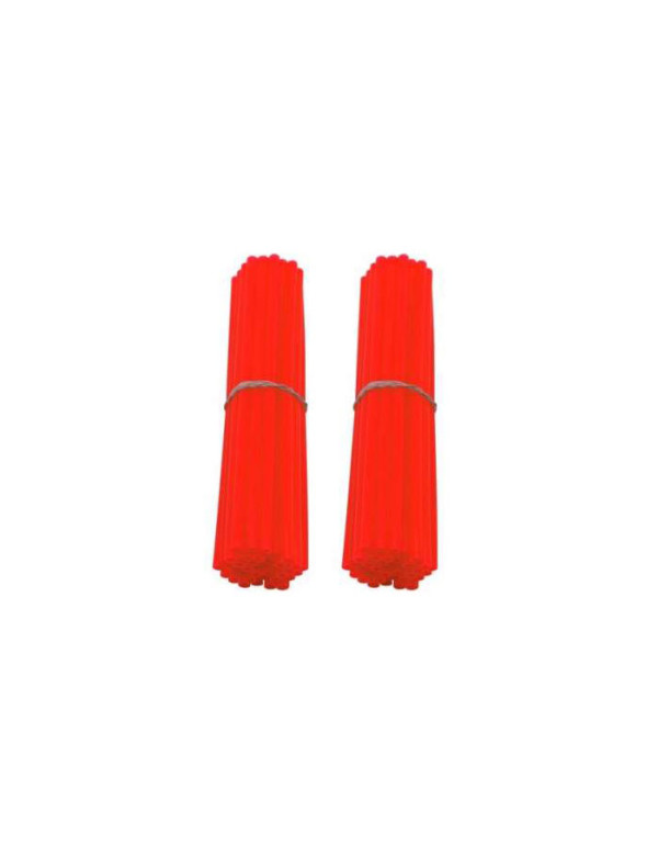 Couvre-rayons de moto rouge fluorescent
