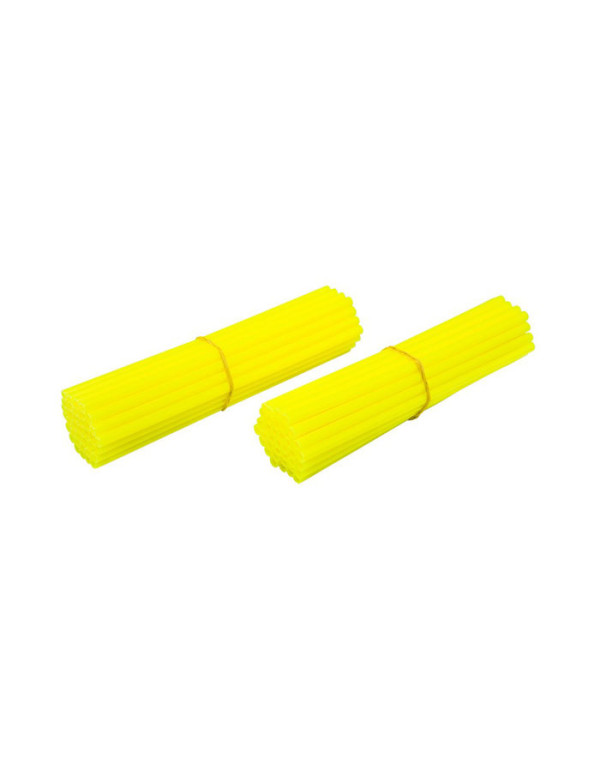 Couvre-rayons de moto jaune fluorescent
