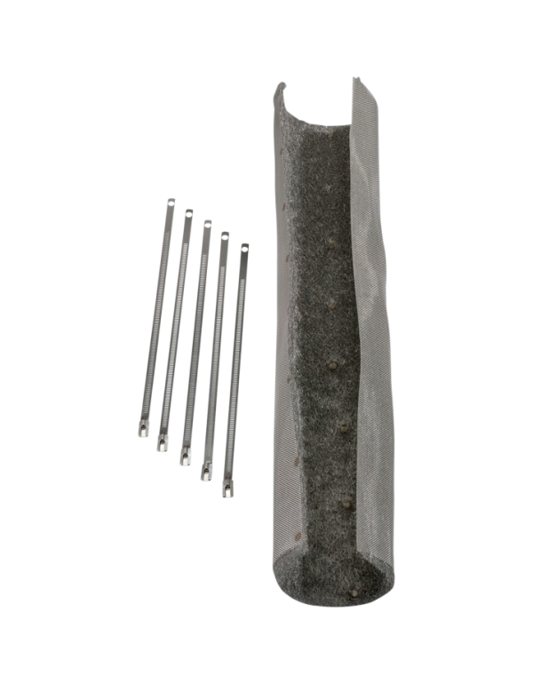Grille fine + laine INOX pour réparation de pot d'échappement 38cm