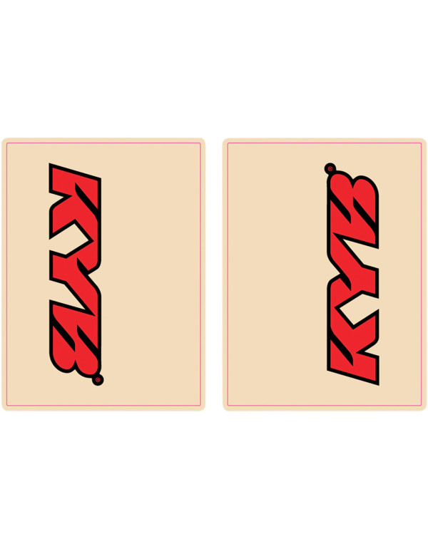 Stickers de tube de fourche KYB rouge
