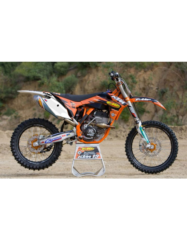 Kit déco team FMF pour KTM SX-F 250/350/450 2011 fonds de plaques blancs