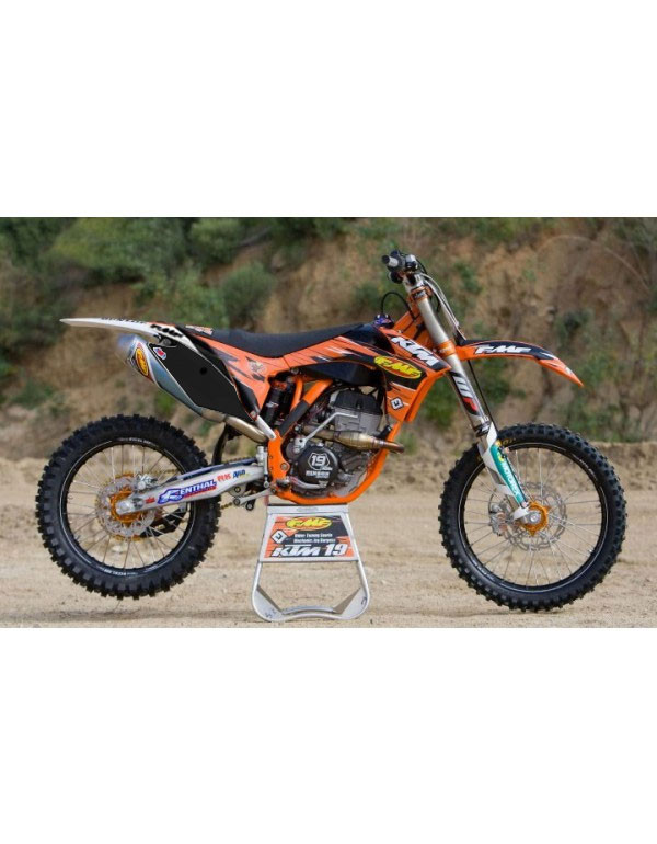 Kit déco team FMF pour KTM SX-F 250/350/450 2011 fonds de plaques noirs