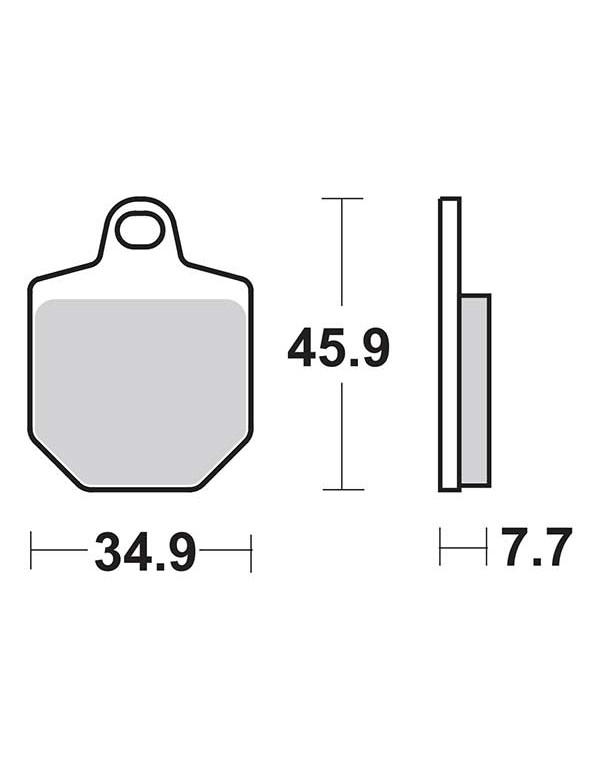 Jeu de 4 plaquettes de frein avant Métal fritté Carbone BENDIX pour Husaberg FS570 2010 - 2011