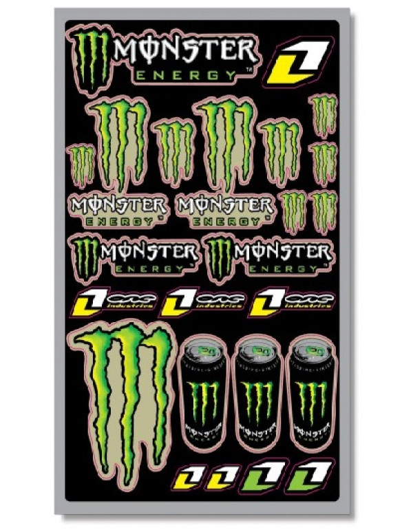 planche de stickers monster energy