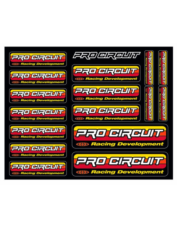 Planche de stickers logo Pro Circuit