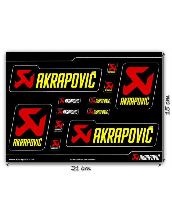 Planche de stickers Akrapovic